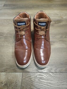 Steven By Steve Madden Brown Leather Chukka Boots